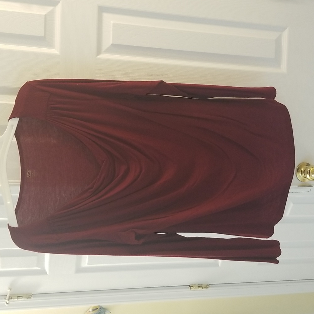 Apt 9 Top Long Sleeve Size XL Burgendy